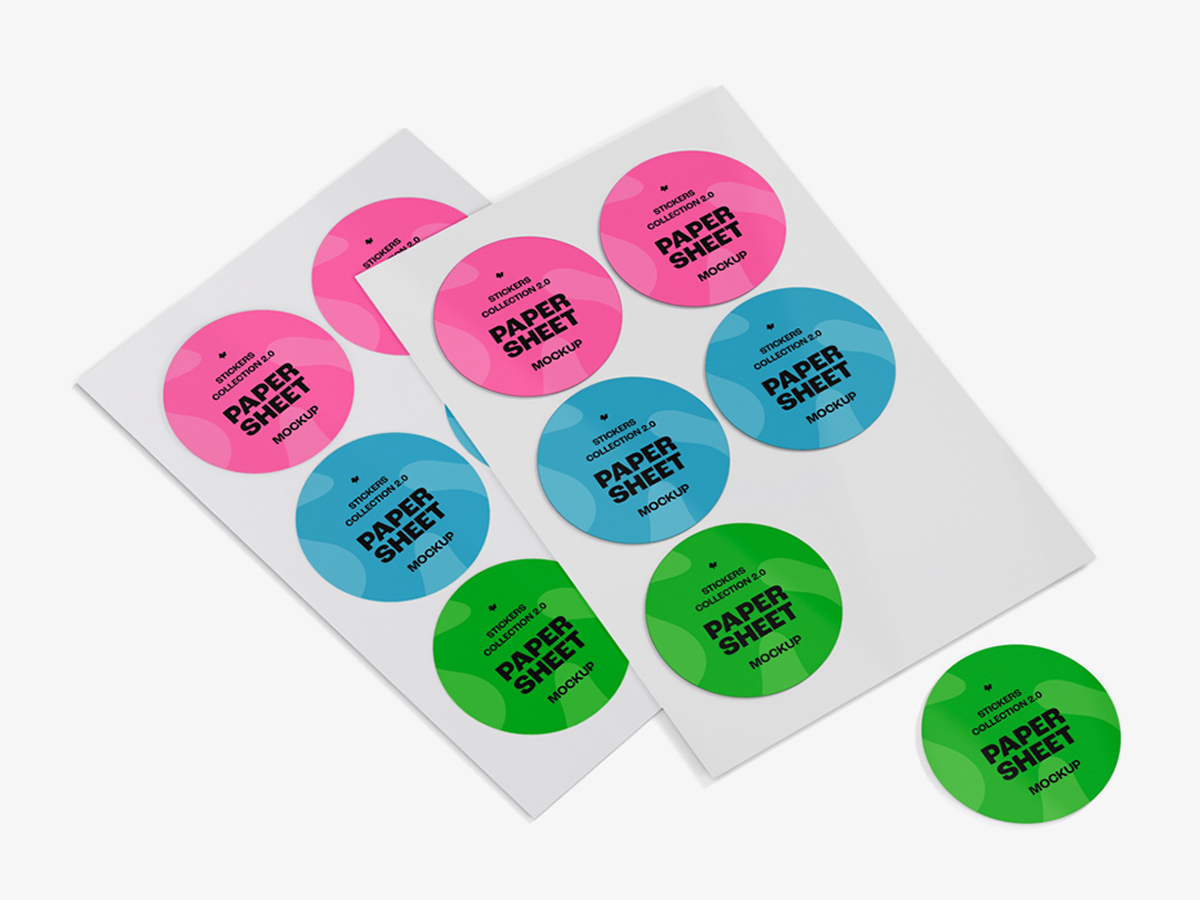 Stickers on Sheet